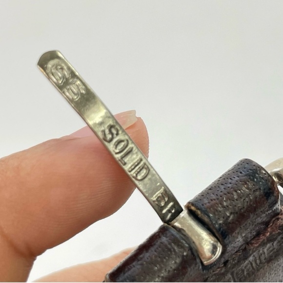 Brown Woven Leather Belt with Silver Buckle main image 6
